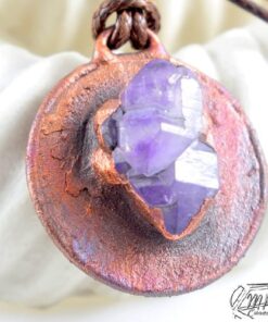 Pendentif Sverre - améthyste et cuivre – Image 2