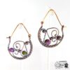 boucles d'oreille essaim cuivre et kunzite