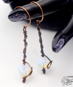 boucles d'oreille goba cuivre et opalite