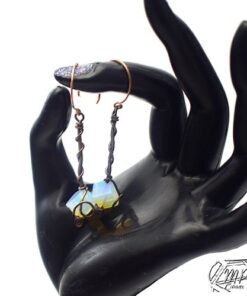 Boucles d'oreille Goba - cuivre et opalite – Image 3