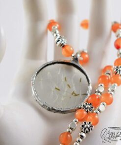 collier grian perles en jade avec graines