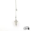pendule cône argenté
