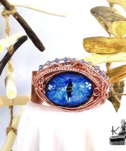 Réservé : Bracelet manchette "oeil de dragon" Oarf - cuivre – Image 12