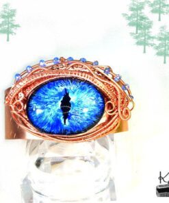 Réservé : Bracelet manchette "oeil de dragon" Oarf - cuivre – Image 6