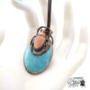 pendentif amasis cuivre scarabée et agate