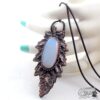 pendentif duilleag en cuivre et opalite