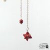 pendule merkaba en jaspe rouge