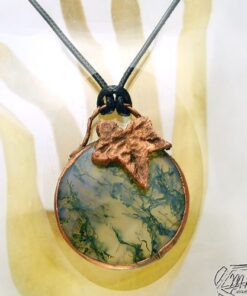 Pendentif Haley - agate mousse et cuivre – Image 7