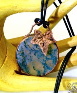 Pendentif Haley - agate mousse et cuivre – Image 3
