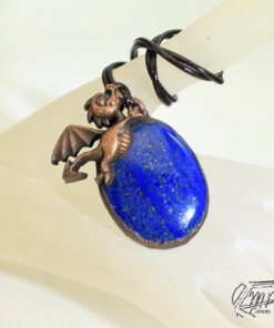 pendentif thorn dragounet en cuivre sur lapis lazuli