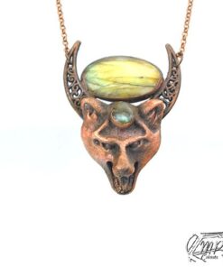 pendentif lucian loup et labradorite