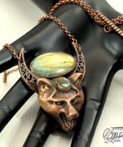 Pendentif Lucian - cuivre et labradorite – Image 4