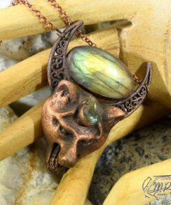 Pendentif Lucian - cuivre et labradorite – Image 2