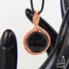 Pendentif Berjael en cuivre et obsidienne