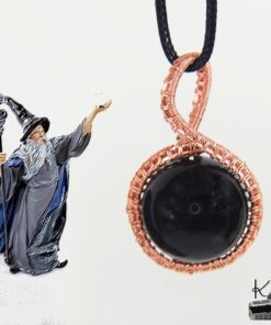 Pendentif Berjael - obsidienne wire wrapped – Image 4
