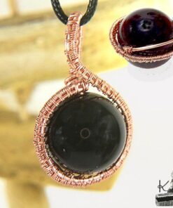 Pendentif Berjael - obsidienne wire wrapped – Image 2