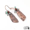 Boucles d'oreille Rhodri avec perles en aigue-marine