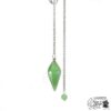 Pendule hexagonal pour radiesthésie en aventurine verte