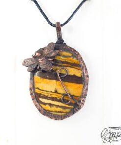 pendentif maya en jaspe zèbre