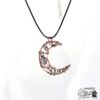 pendentif ruis - demie lune en cuivre avec sa perle en fluorite