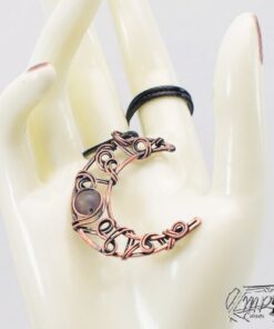 Pendentif Ruis - lune en cuivre avec fluorite – Image 7