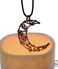 Pendentif Ruis - lune en cuivre avec fluorite – Image 5