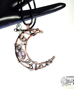 Pendentif Ruis - lune en cuivre avec fluorite – Image 4