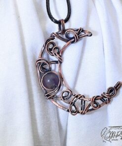 Pendentif Ruis - lune en cuivre avec fluorite – Image 3