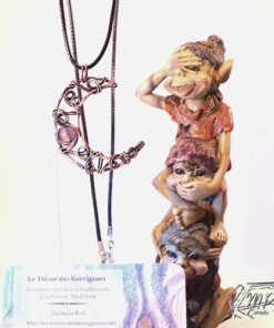Pendentif Ruis - lune en cuivre avec fluorite – Image 2