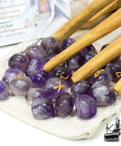 Alternative view of Sac en Jute avec set de Runes Futhark en Améthyste