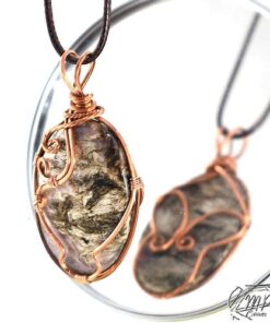 Pendentif Cleon - charoite cuivre wire wrapped – Image 4
