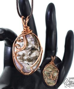 Pendentif Cleon - charoite cuivre wire wrapped – Image 6