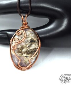 Pendentif Cleon - charoite cuivre wire wrapped – Image 7