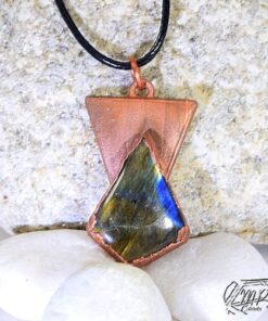 Pendentif Jeyne - cuivre et labradorite – Image 4