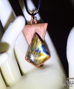 Pendentif Jeyne - cuivre et labradorite – Image 3