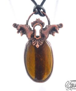 Pendentif Thandie - oeil de tigre cuivré – Image 5