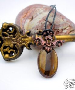 Pendentif Thandie - oeil de tigre cuivré – Image 4
