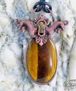 Pendentif Thandie - oeil de tigre cuivré – Image 2