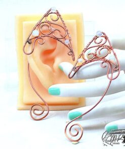 oreilles elfiques cuivre et opalite
