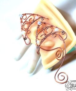Bijoux d'oreille elfique ( la paire ) - cuivre et opalite – Image 7