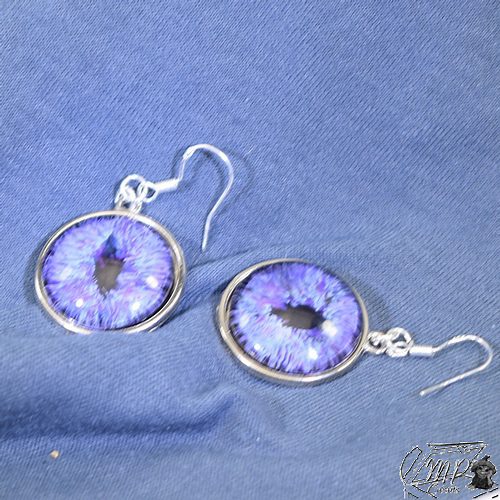 Réservées : Boucles d'oreille Fuchur - oeil de dragon – Image 4