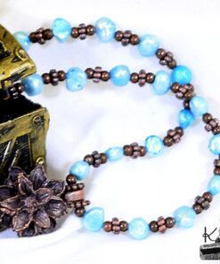Collier Giesi - fleur en cuivre avec perles d'eau douce – Image 3