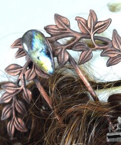 Fourche à cheveux Tybie - labradorite et plaquage cuivre – Image 6