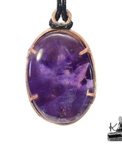 pendentif moonacre en cuivre et amethyste