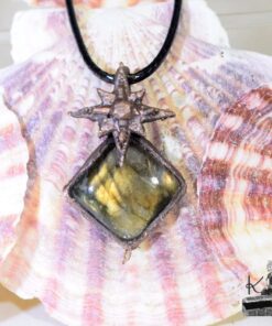 Pendentif Annael - cuivre et labradorite – Image 3