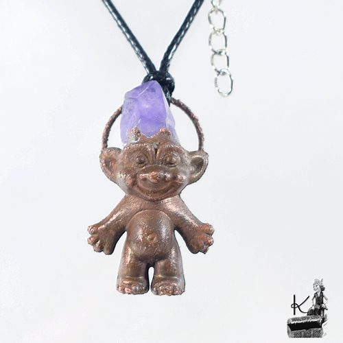 pendentif troll dragol avec améthyste
