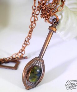 pendentif junon cuivre et labradorite
