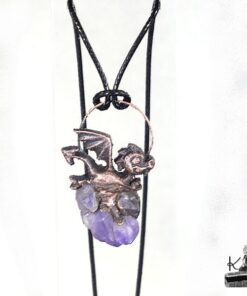 Pendentif Loschy - dragounet sur améthyste – Image 6
