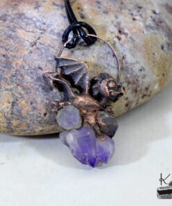 Pendentif Loschy - dragounet sur améthyste – Image 4