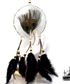 dreamcatcher sahale avec plumes de paon